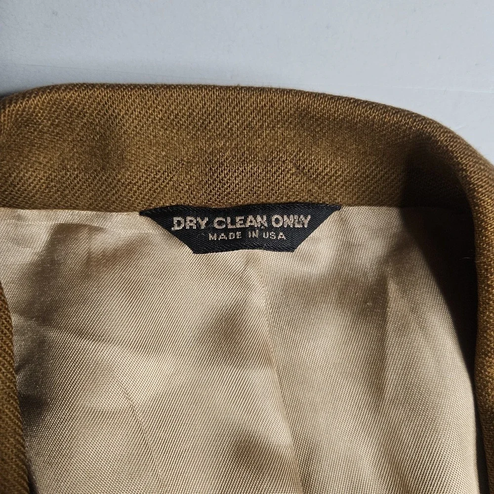 Bill Blass Mens Blazer 46L Cashmere Brown Dick‎ Bruhn Coat Suit Jacket